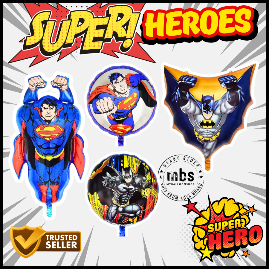 Superhero Batman Superman Balloons