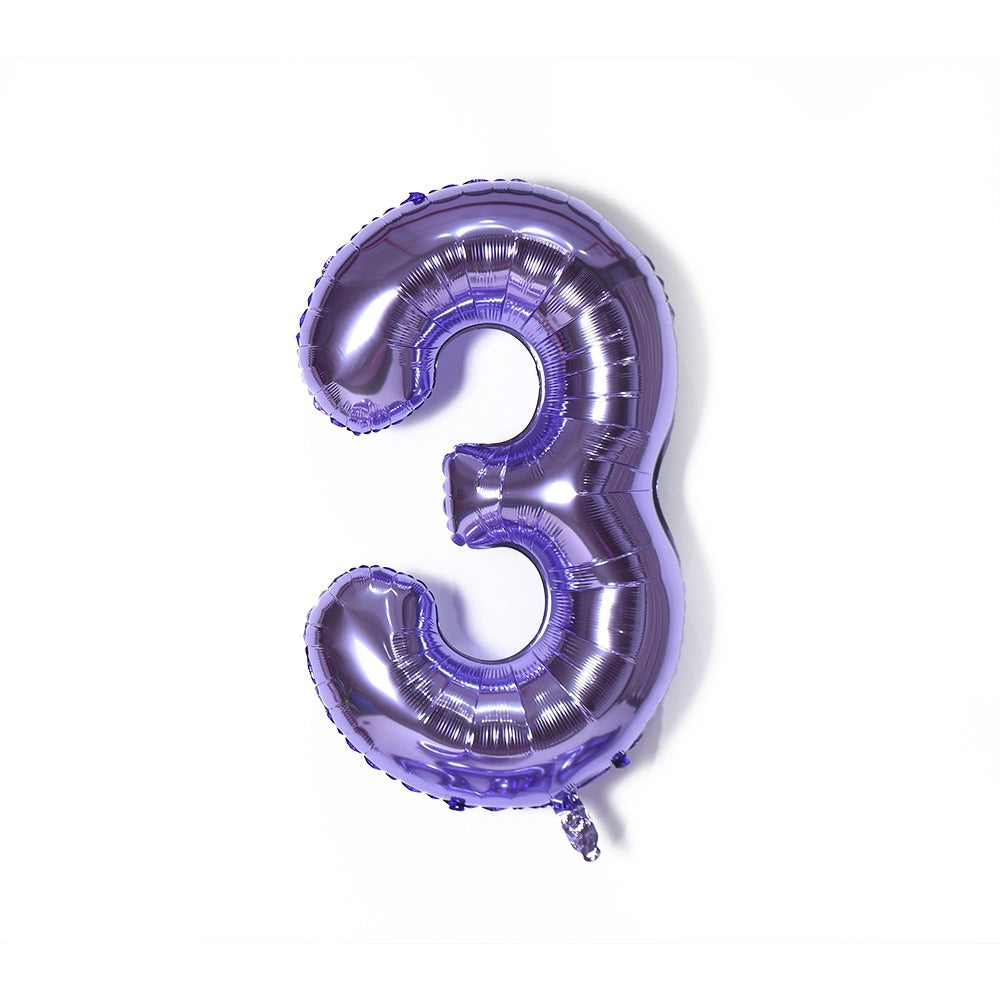 ă16 inchăPURPLE ABC & Numbers