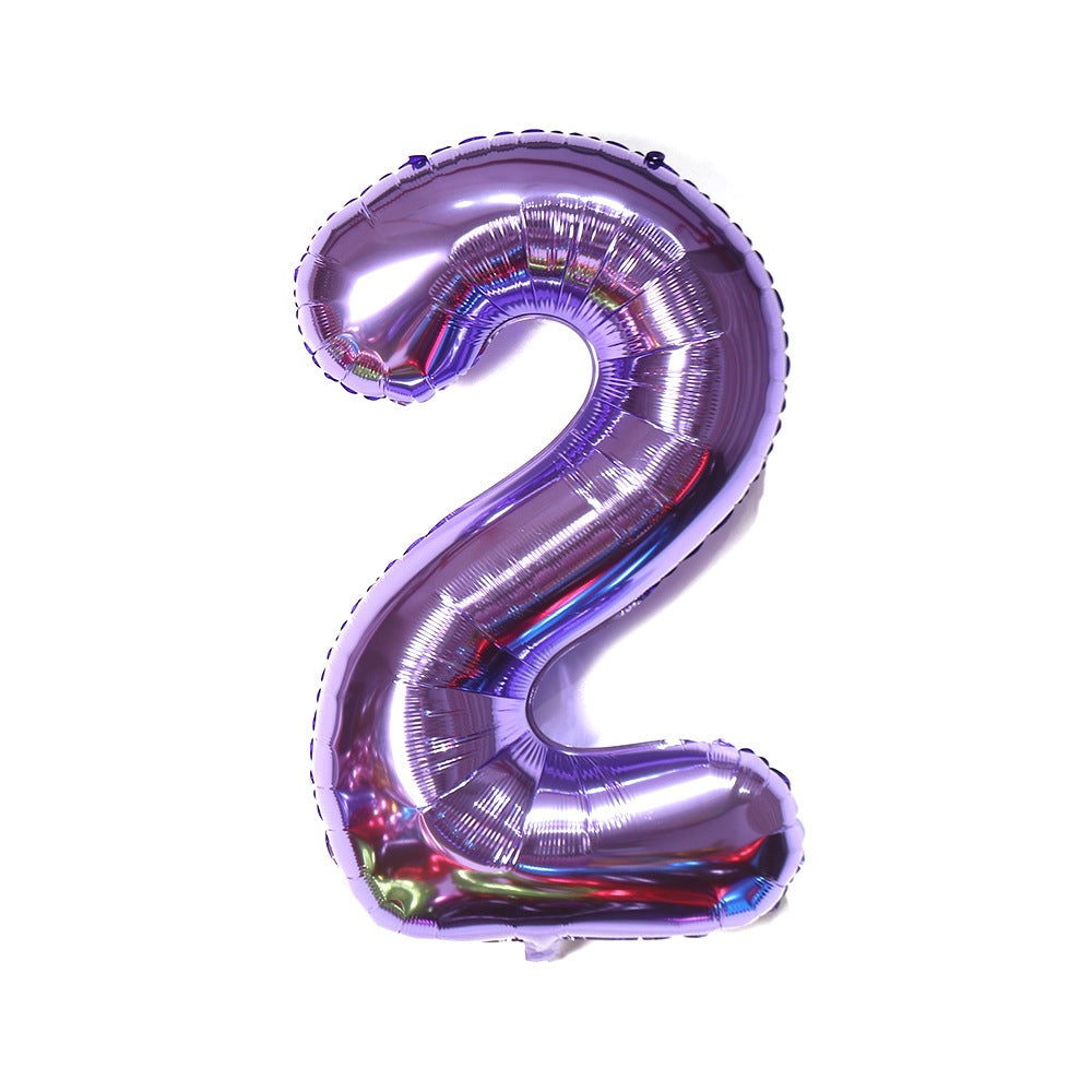 ă16 inchăPURPLE ABC & Numbers