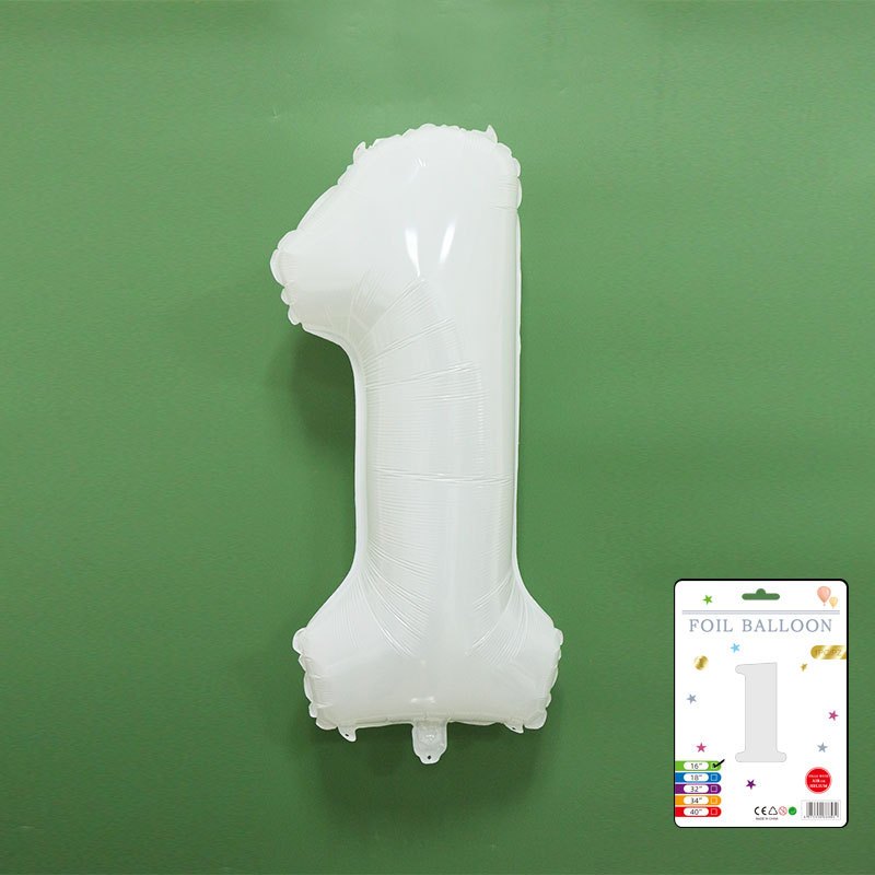 【16 inch】WHITE ABC & Numbers