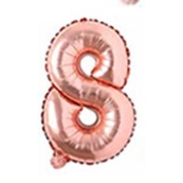 【16 inch】ROSE GOLD ABC & Numbers