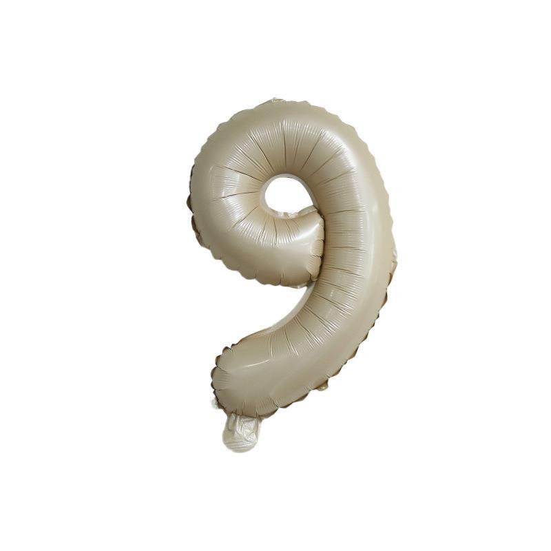 【16 inch】BEIGE Numbers