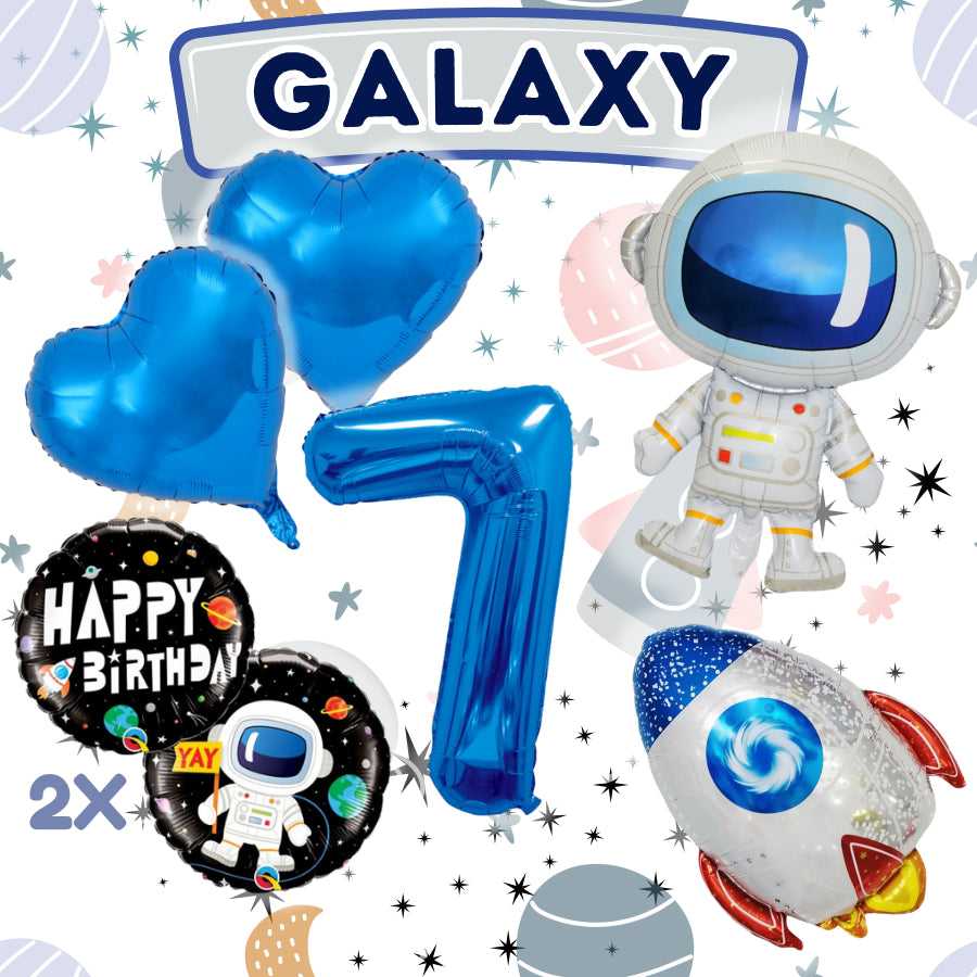 【Set】Astronaut + Number Blue