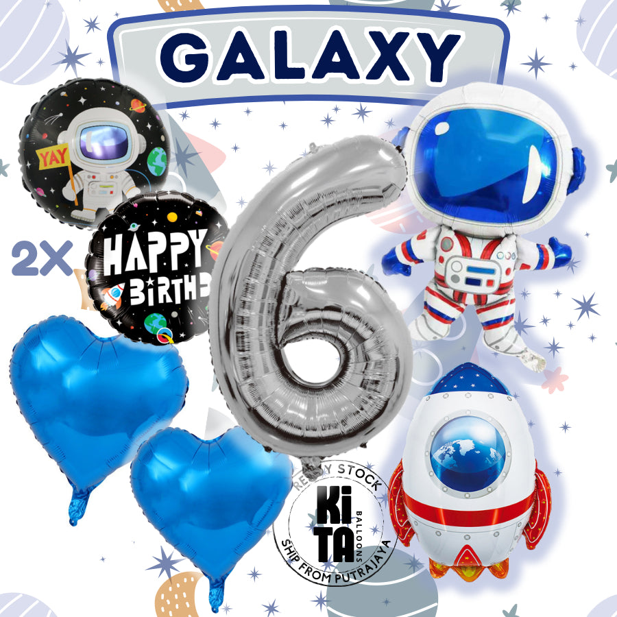 【Set】Astronaut + Number Silver