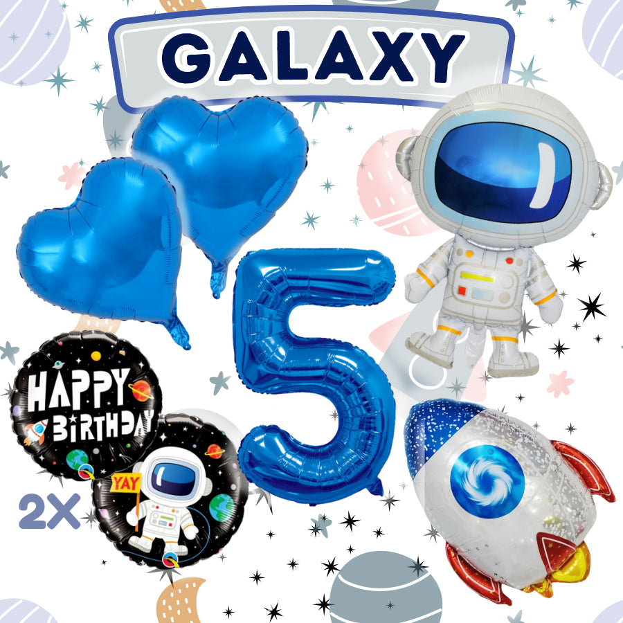 【Set】Astronaut + Number Blue