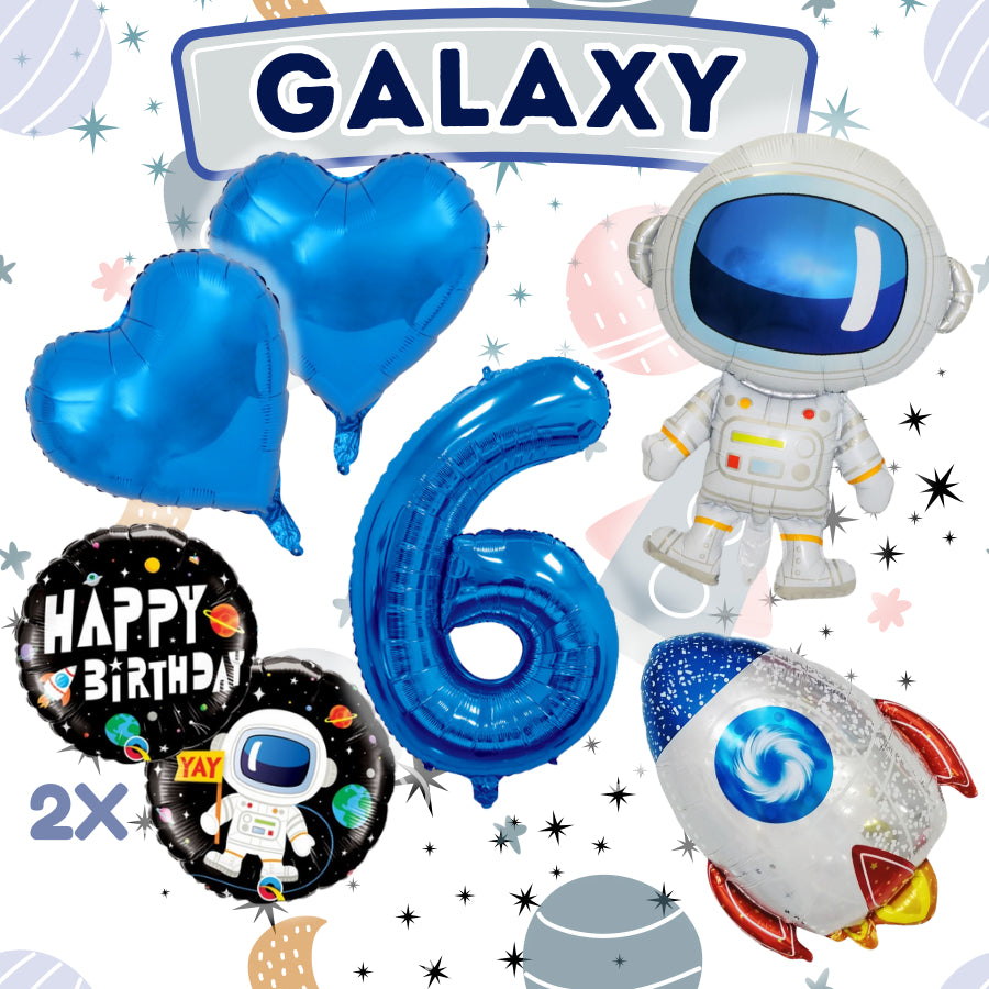 【Set】Astronaut + Number Blue