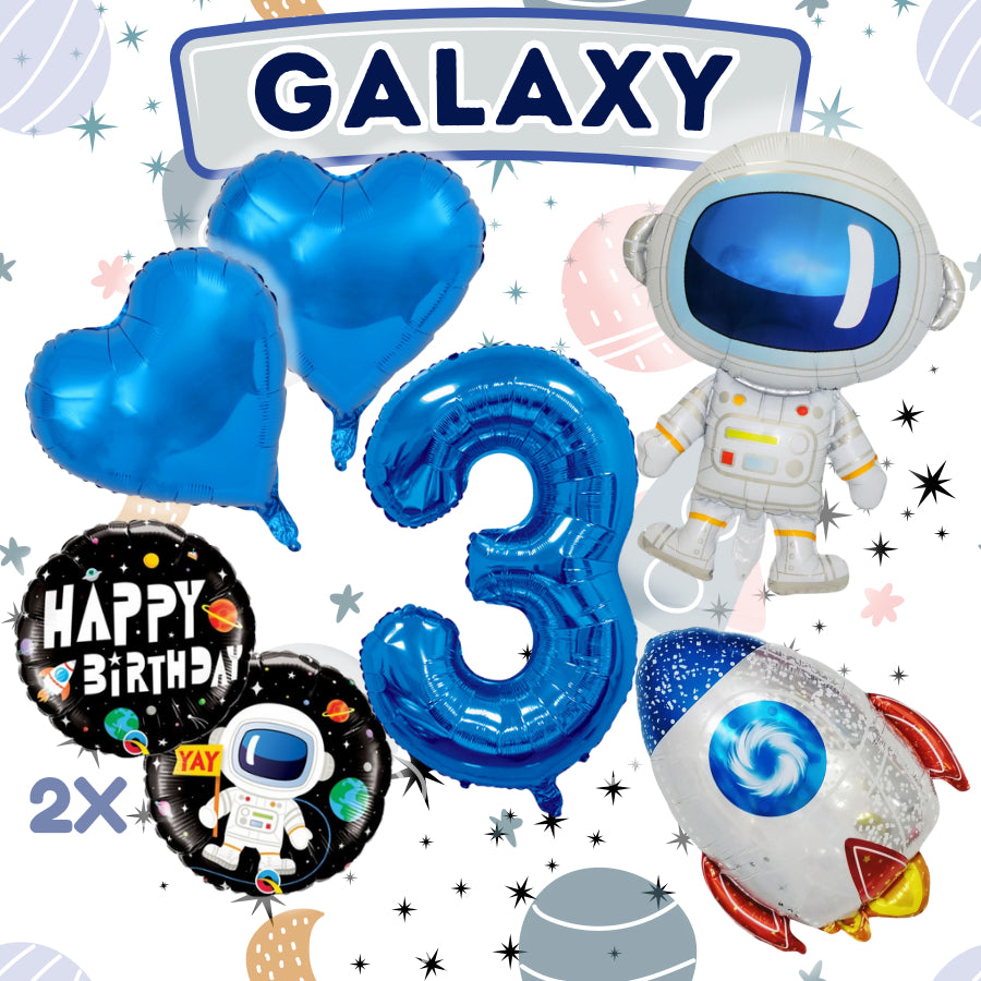 【Set】Astronaut + Number Blue