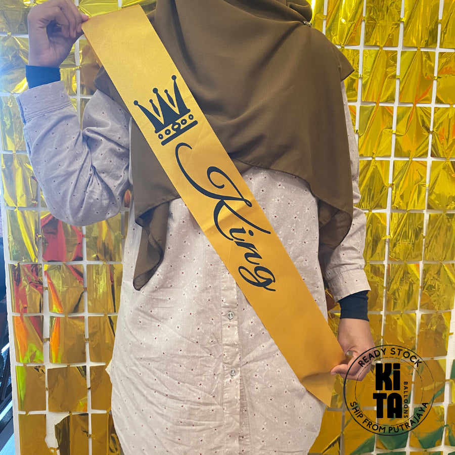 Queen King Sash