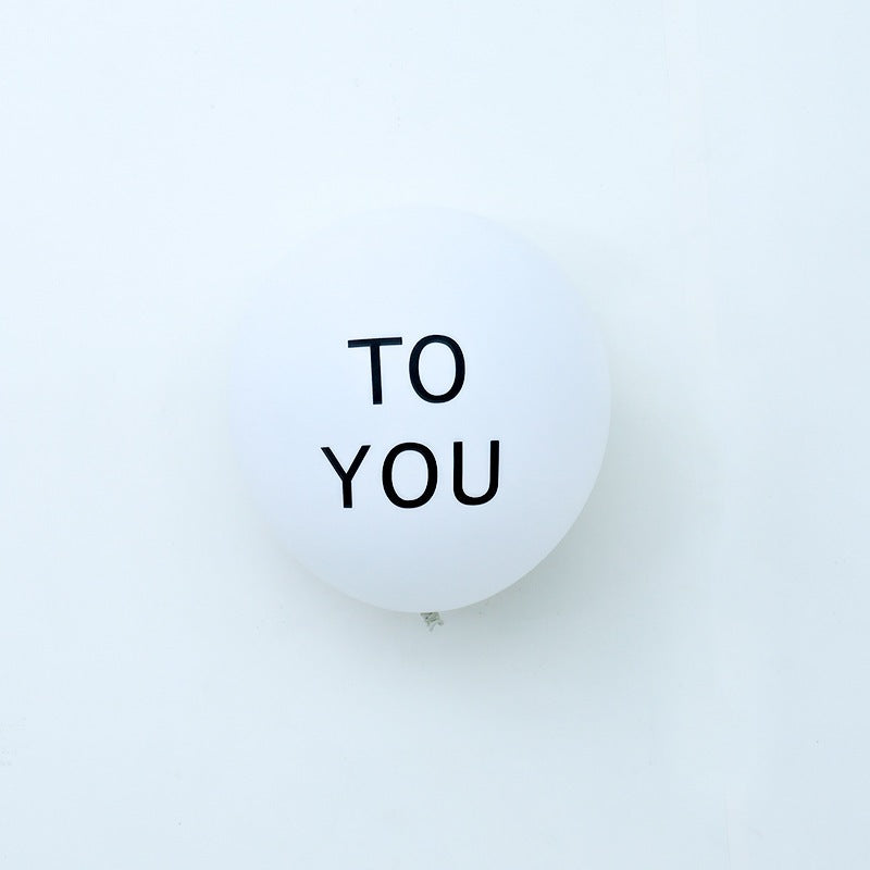 Happy Birthday To You latex 12 inch White Balloons Belon Putih Print