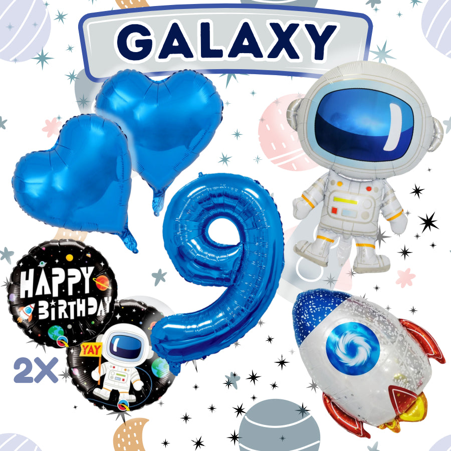 【Set】Astronaut + Number Blue