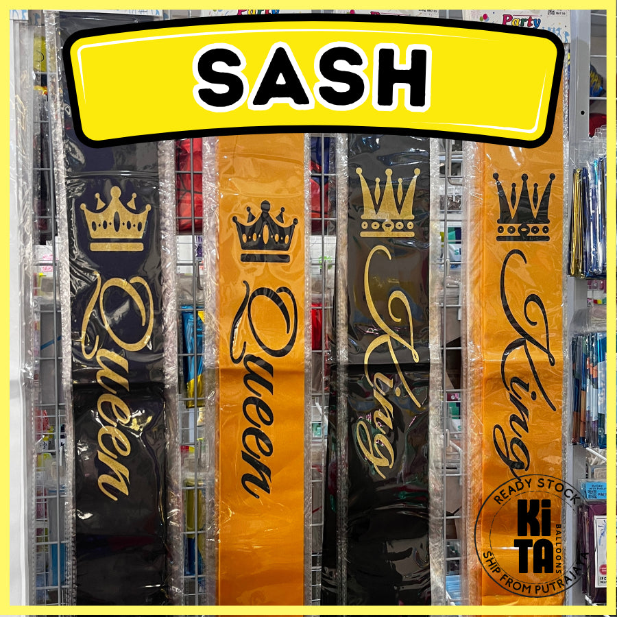Queen King Sash
