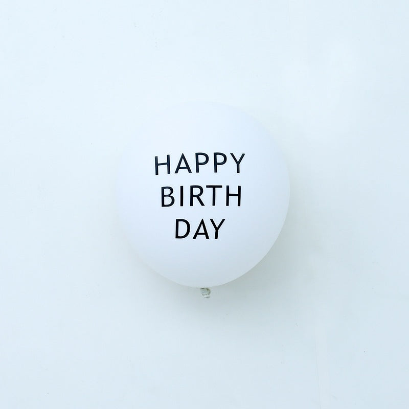 Happy Birthday To You latex 12 inch White Balloons Belon Putih Print