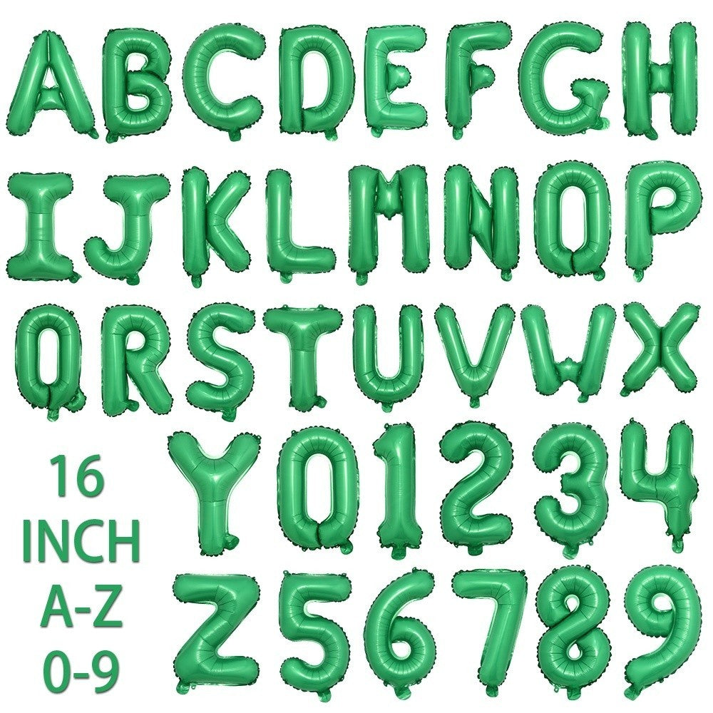 【16 inch】GREEN ABC & Numbers