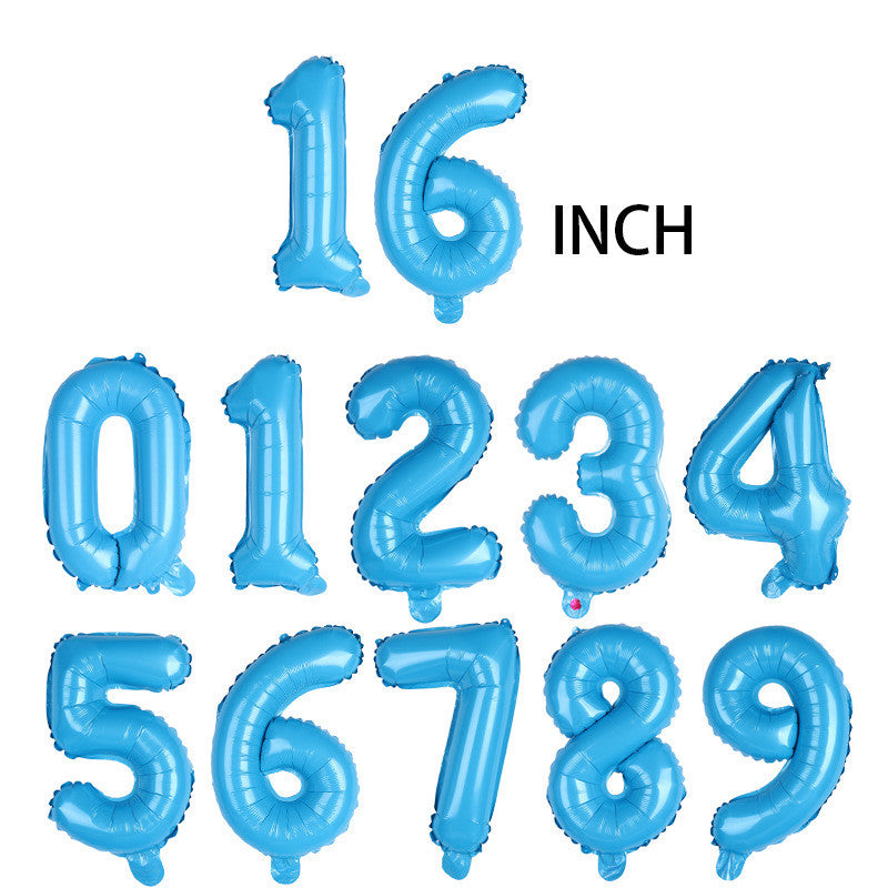 【16 inch】CANDY BLUE Numbers