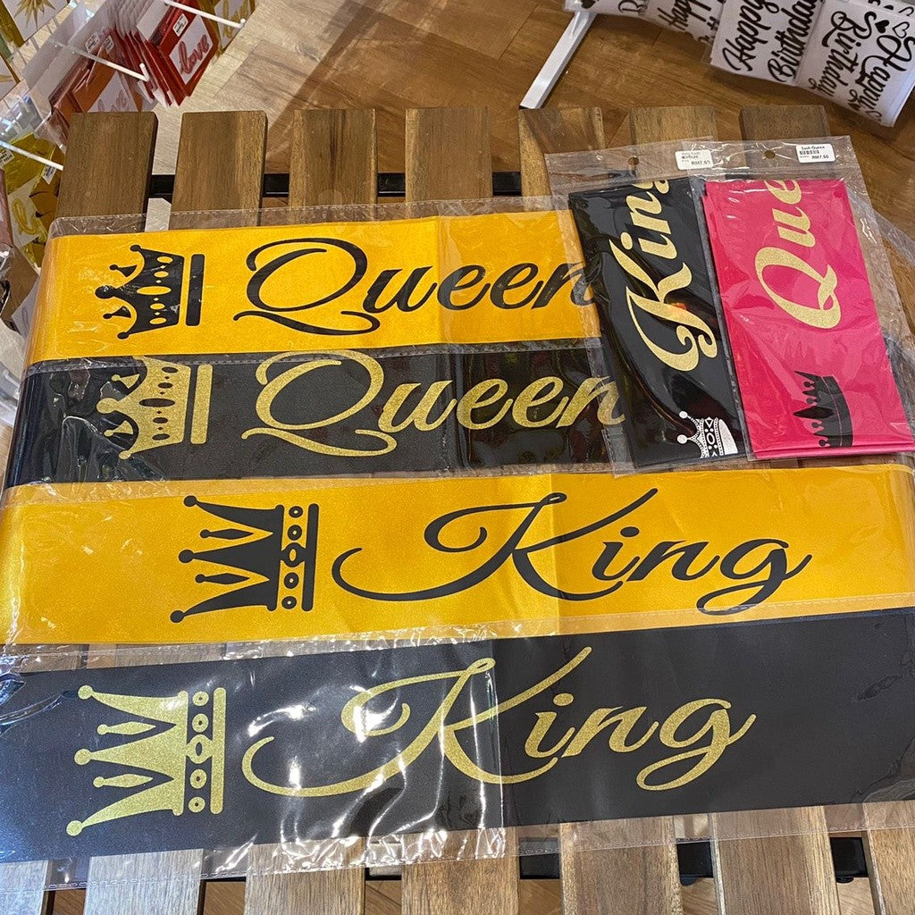 Queen King Sash