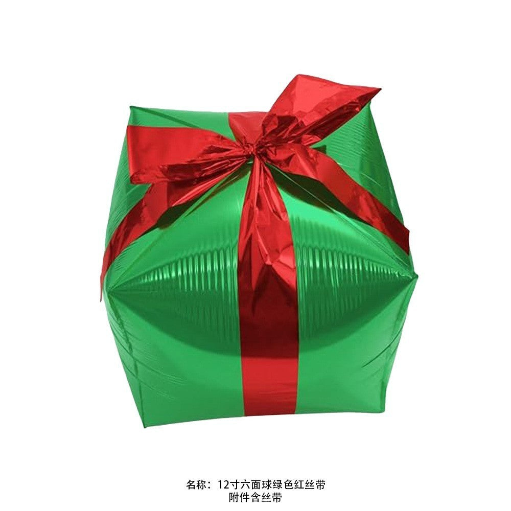 Christmas Theme Foil Balloons Decoration Green Red New Year