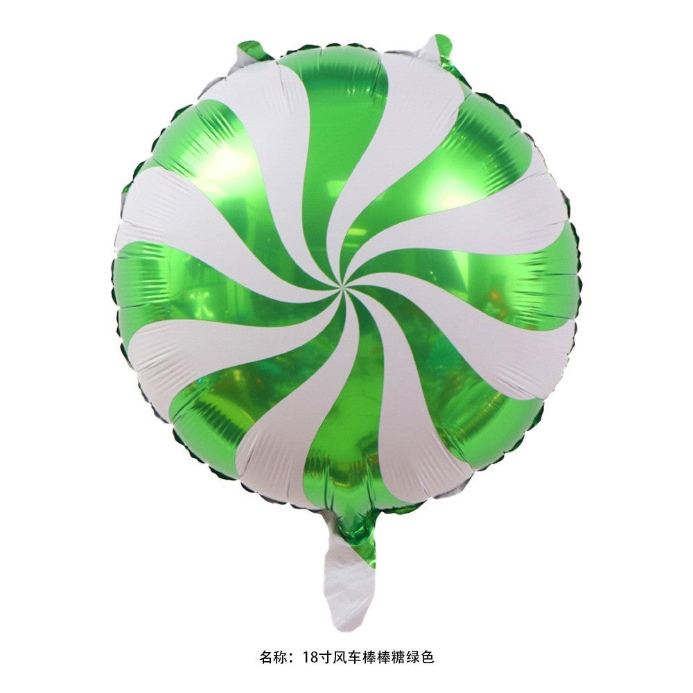 Christmas Theme Foil Balloons Decoration Green Red New Year