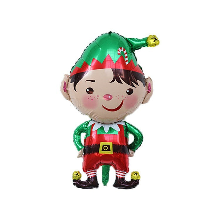 Christmas Theme Foil Balloons Decoration Green Red New Year