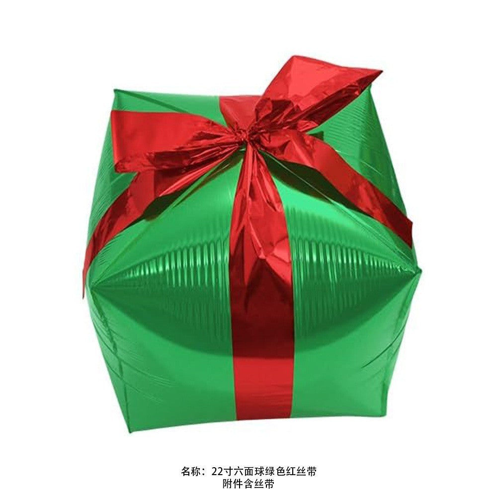 Christmas Theme Foil Balloons Decoration Green Red New Year