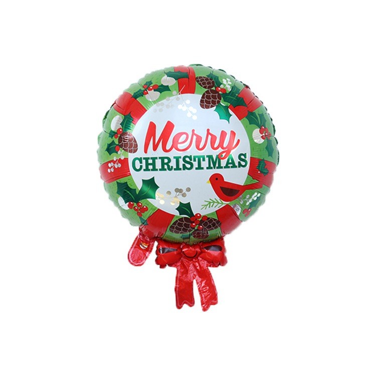 Christmas Theme Foil Balloons Decoration Green Red New Year