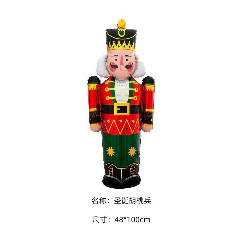 Christmas Theme Foil Balloons Decoration Green Red New Year