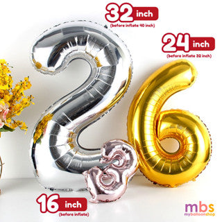 【Helium】Gold Glow Celebration Helium Set Balloon