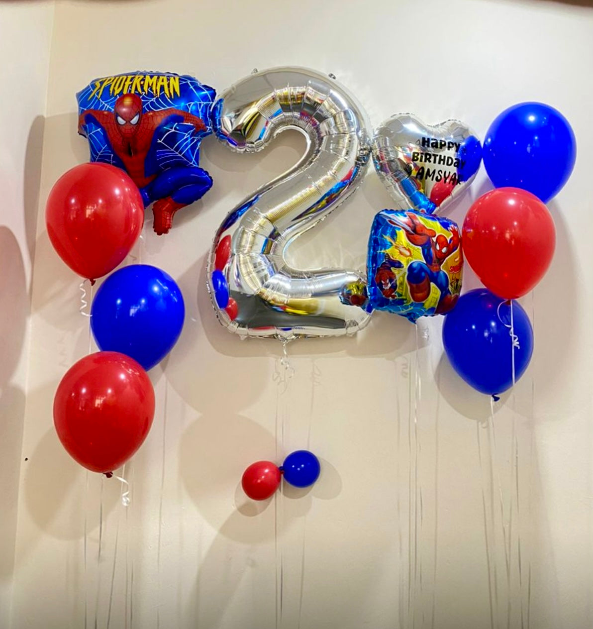 【Helium】Spiderman Birthday Bash Balloon Set