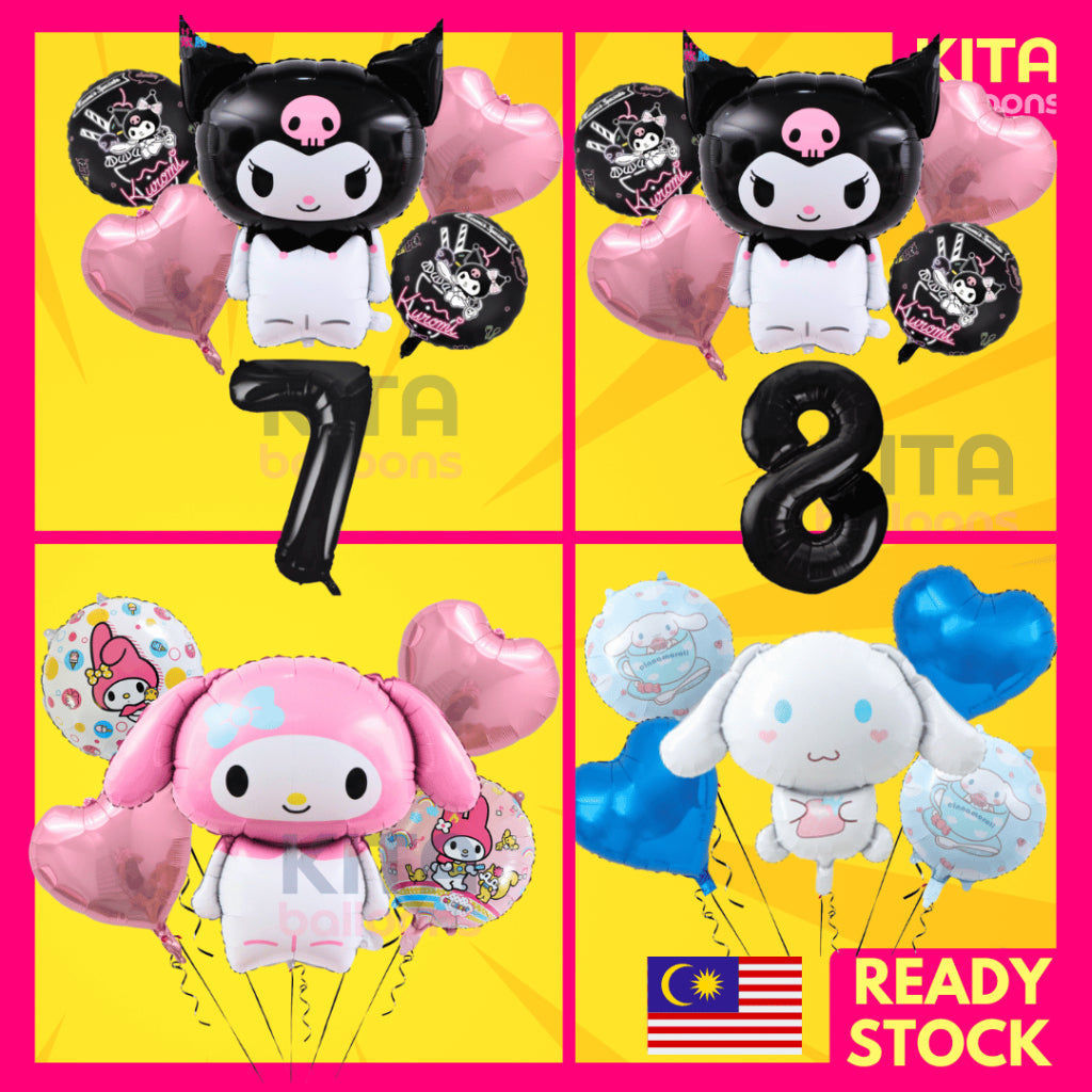 【Set】Kuromi Melody Cinnamorol + Number