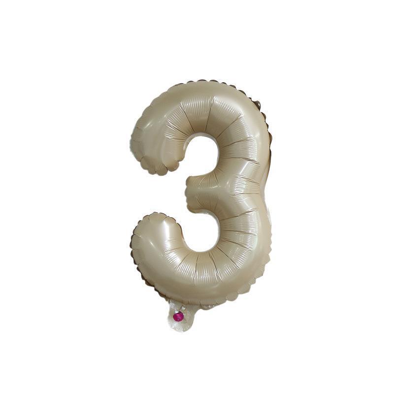 【16 inch】BEIGE Numbers