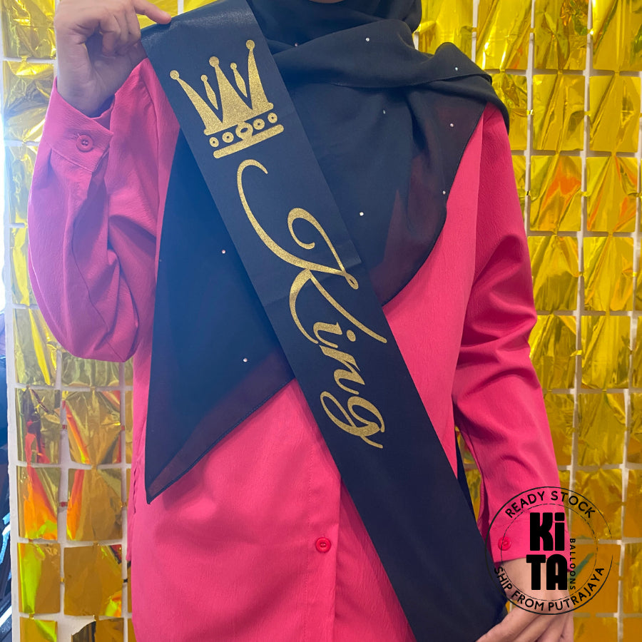 Queen King Sash
