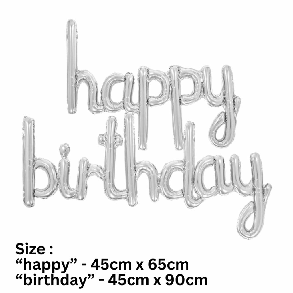 【Banner】Happy Birthday - Cursive