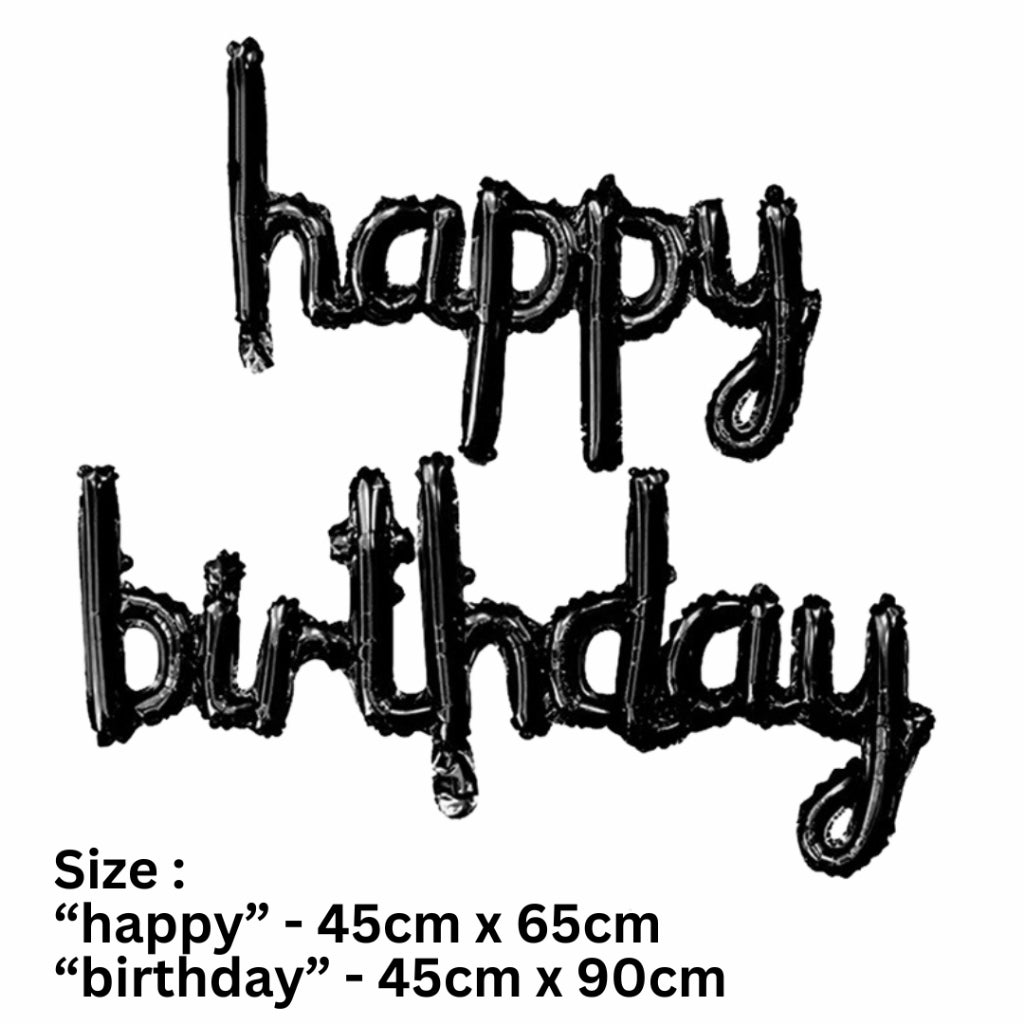 【Banner】Happy Birthday - Cursive