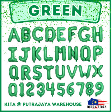 【16 inch】GREEN ABC & Numbers