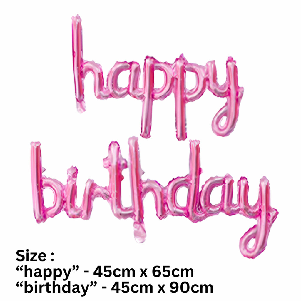 【Banner】Happy Birthday - Cursive