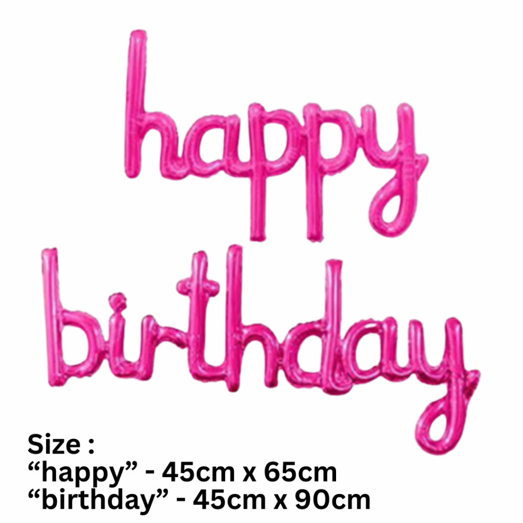 【Banner】Happy Birthday - Cursive