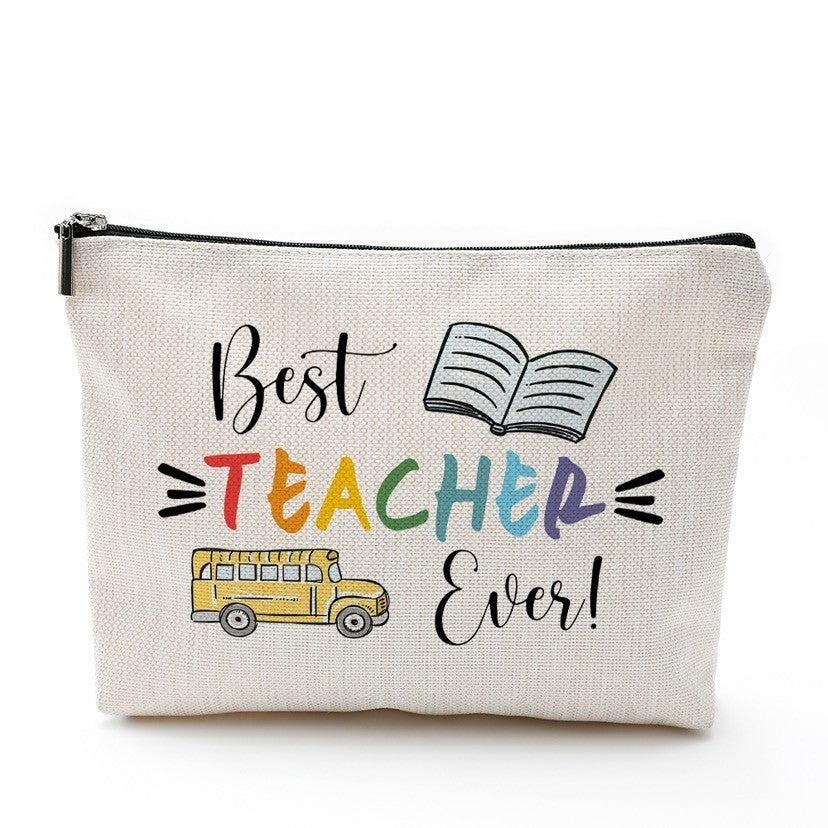 Accessories Canvas Pencil Case Storage Gift Bag For Hadiah Teachers Day Hari Guru