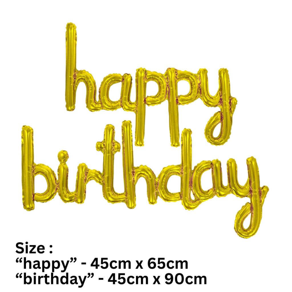 【Banner】Happy Birthday - Cursive