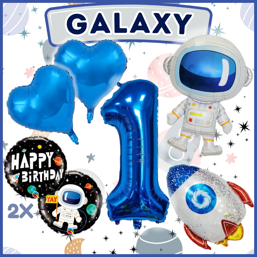 【Set】Astronaut + Number Blue