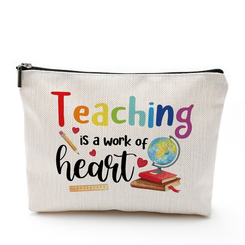 Accessories Canvas Pencil Case Storage Gift Bag For Hadiah Teachers Day Hari Guru