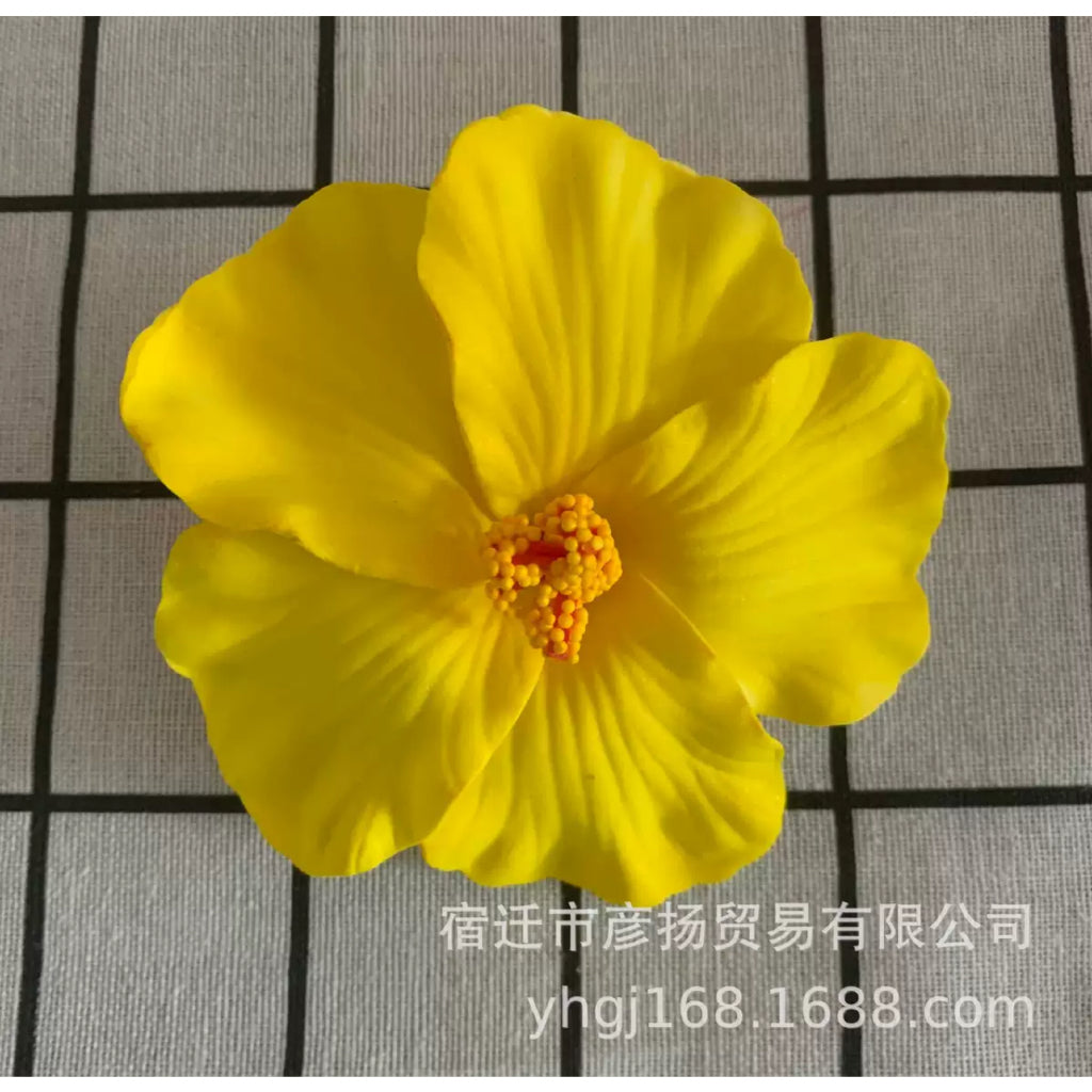 Bunga Raya Merdeka Sanggul Clip Pin Hiasan Hibiscus Hari Malaysia Jalur Gemilang Merah Kuning Biru Putih Artificial
