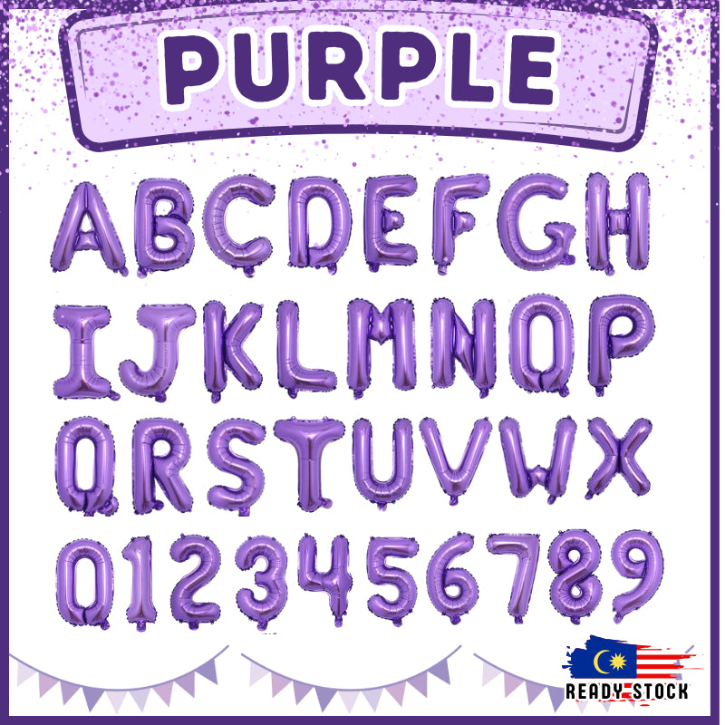【16 inch】PURPLE ABC & Numbers