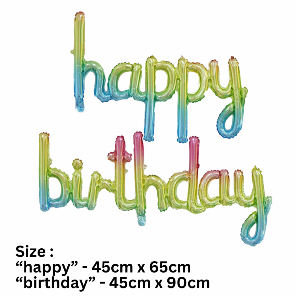 【Banner】Happy Birthday - Cursive