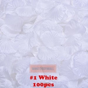 100pcs Flower Petals Fake Wedding Valentine Birthday Party Decoration Flower Artificial Rose Red White