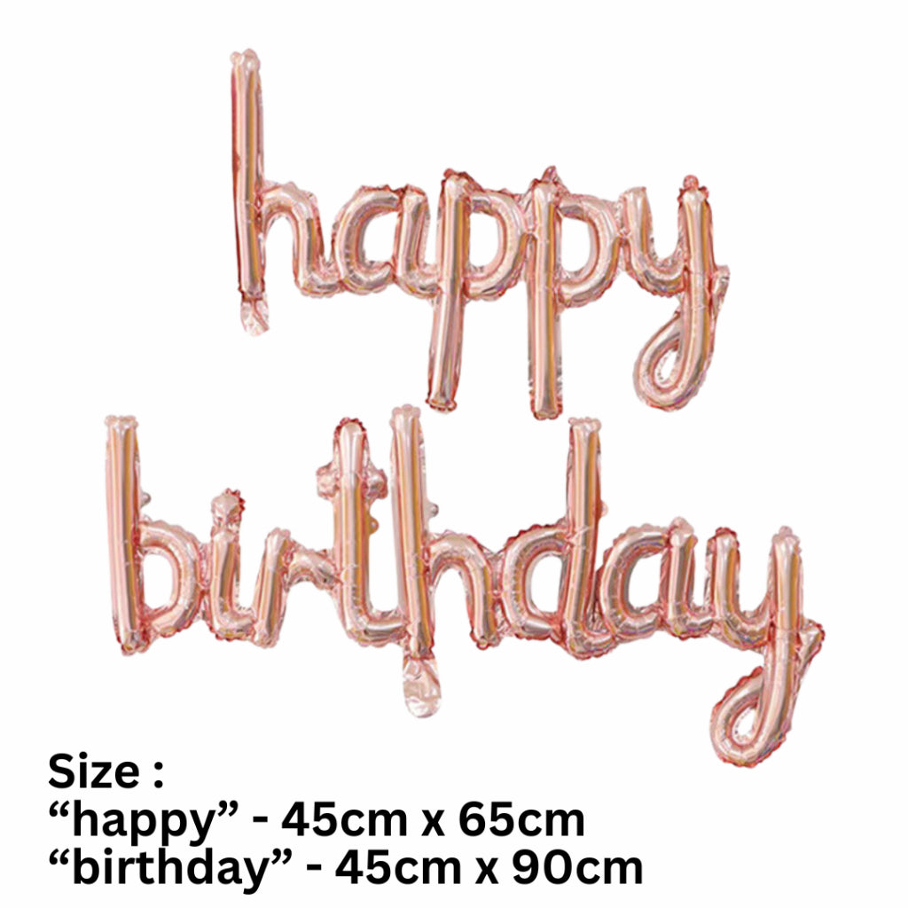 【Banner】Happy Birthday - Cursive