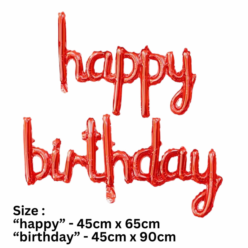 【Banner】Happy Birthday - Cursive