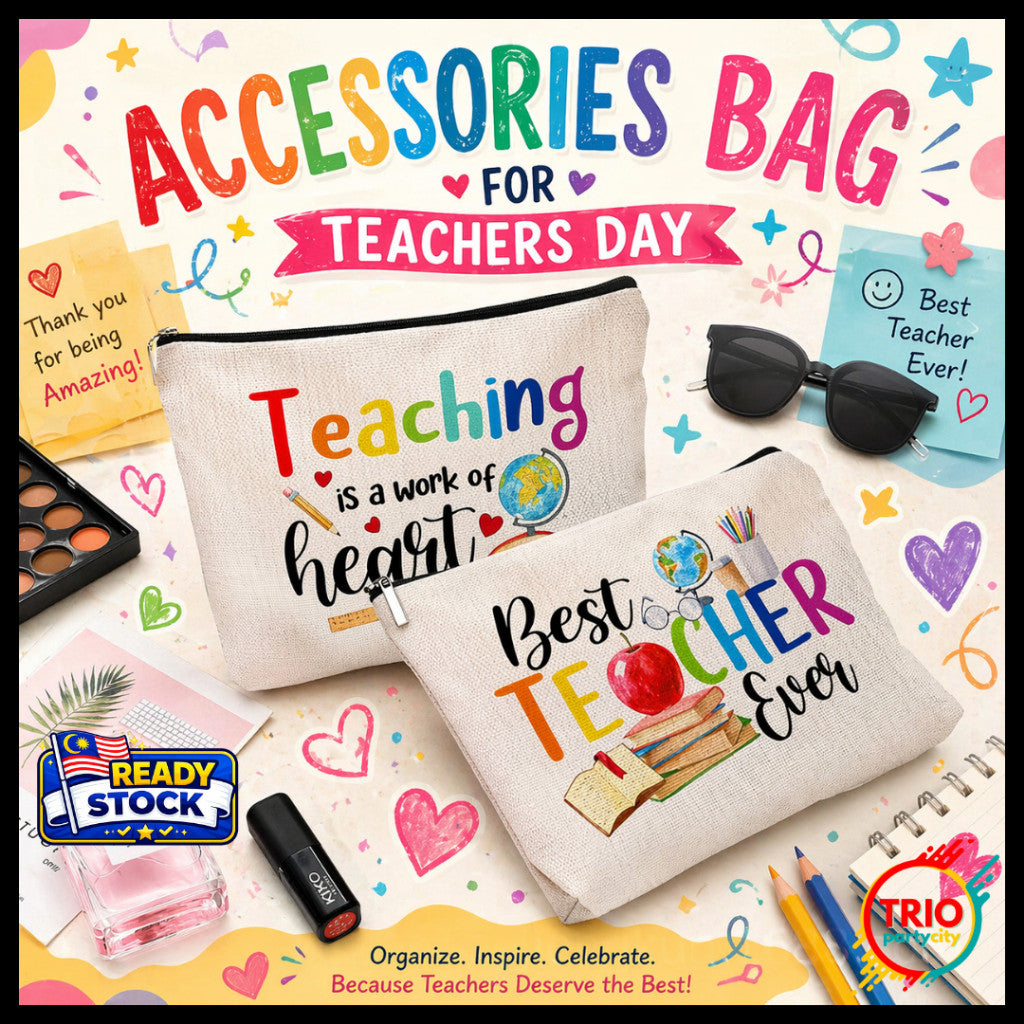 Accessories Canvas Pencil Case Storage Gift Bag For Hadiah Teachers Day Hari Guru