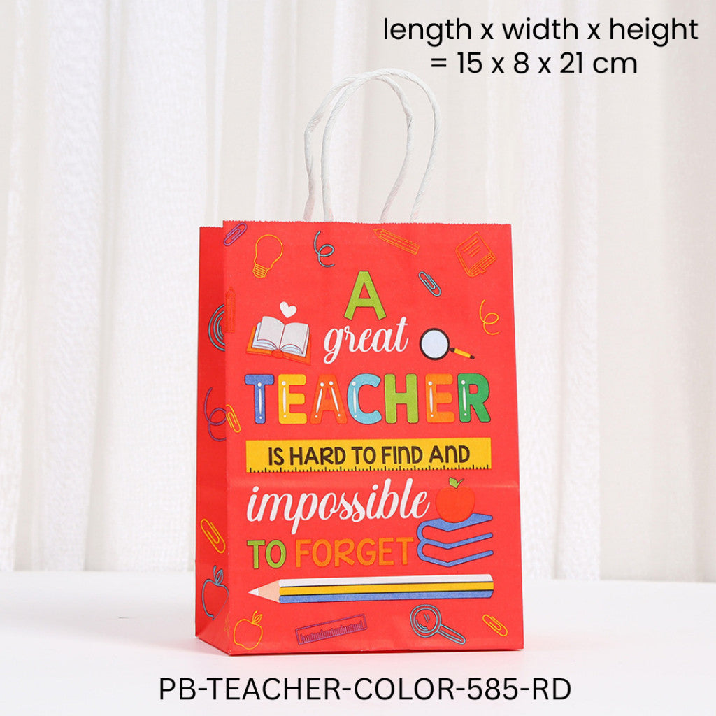 ALL DESIGN Paper Bag White Teacher Day Hari Guru Celebration Goodies Bag