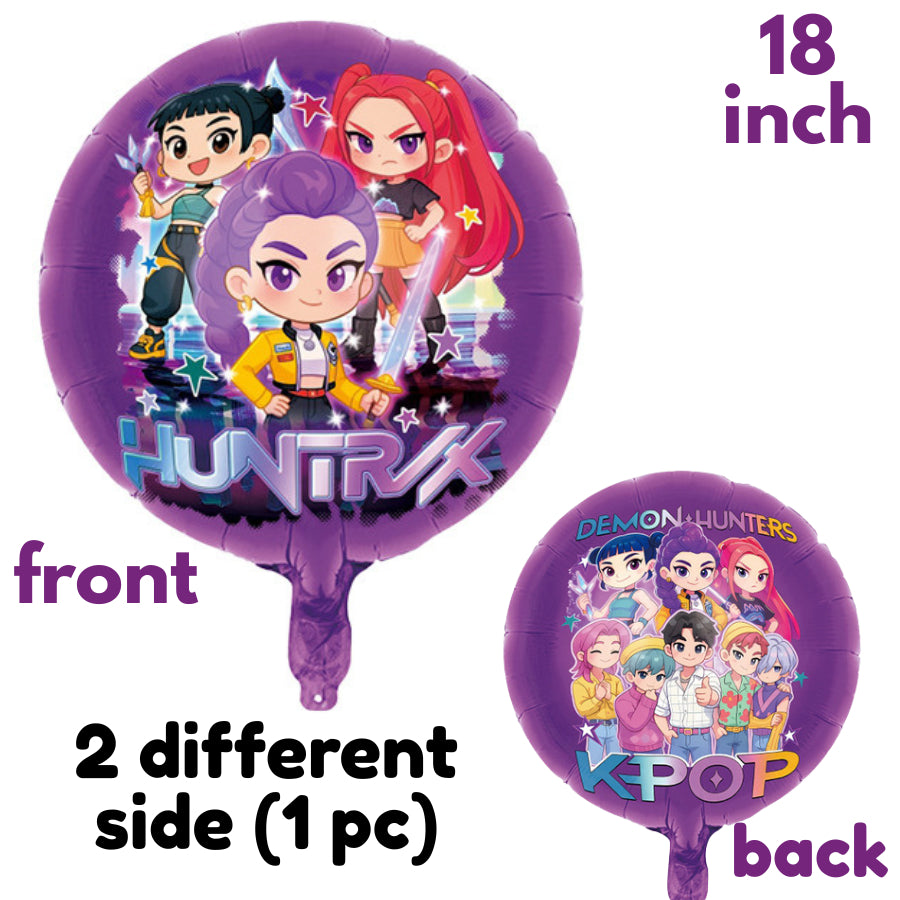Huntrix Kpop Rumi Zoey Mira Theme Foil Balloons