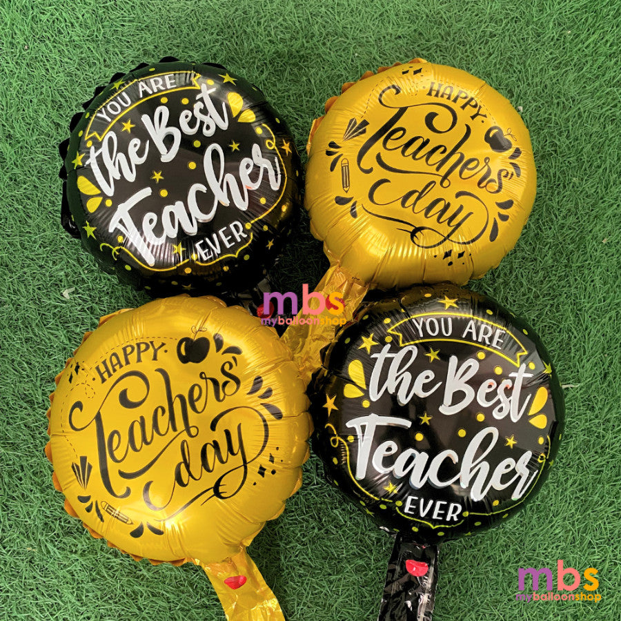 Happy Teacher Day 10 inch Foil Balloons Belon Hari Guru