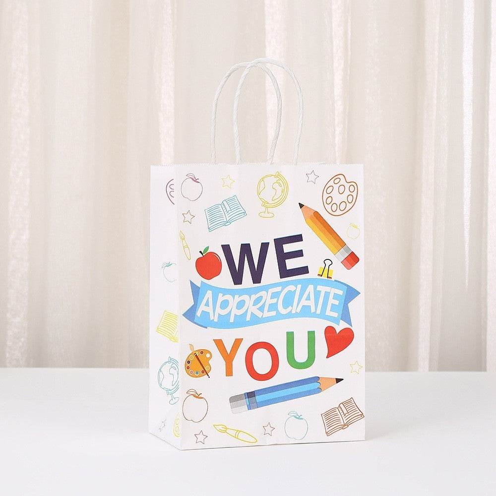 ALL DESIGN Paper Bag White Teacher Day Hari Guru Celebration Goodies Bag